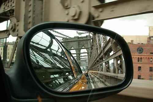 Somebody's life's work in a rearview mirror