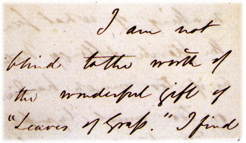 Letter from Emerson to Whitman (click for full-size original)