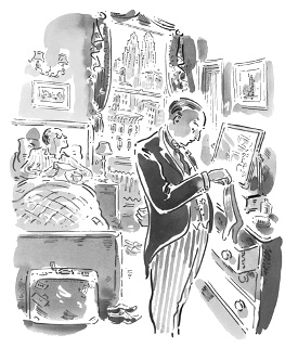Illustration by Paul Cox for a Folio Society edition of Wodehouse's stories Illustration by Paul Cox for a Folio Society edition of Wodehouse's stories