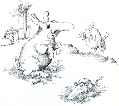 Nosehare and Snifflemouse, from 'Hallbritter's Plant-and-Animal World'