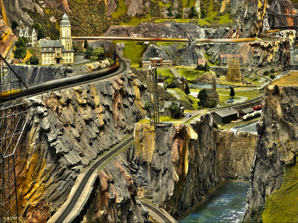  : scene from Northlandz , the world’s largest model train layout