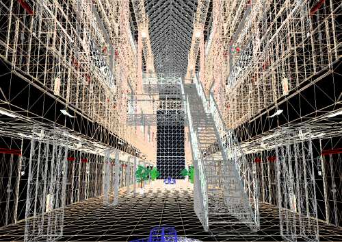 Wireframe street/building scene (click to enlarge) Wireframe street/building scene (click to enlarge)